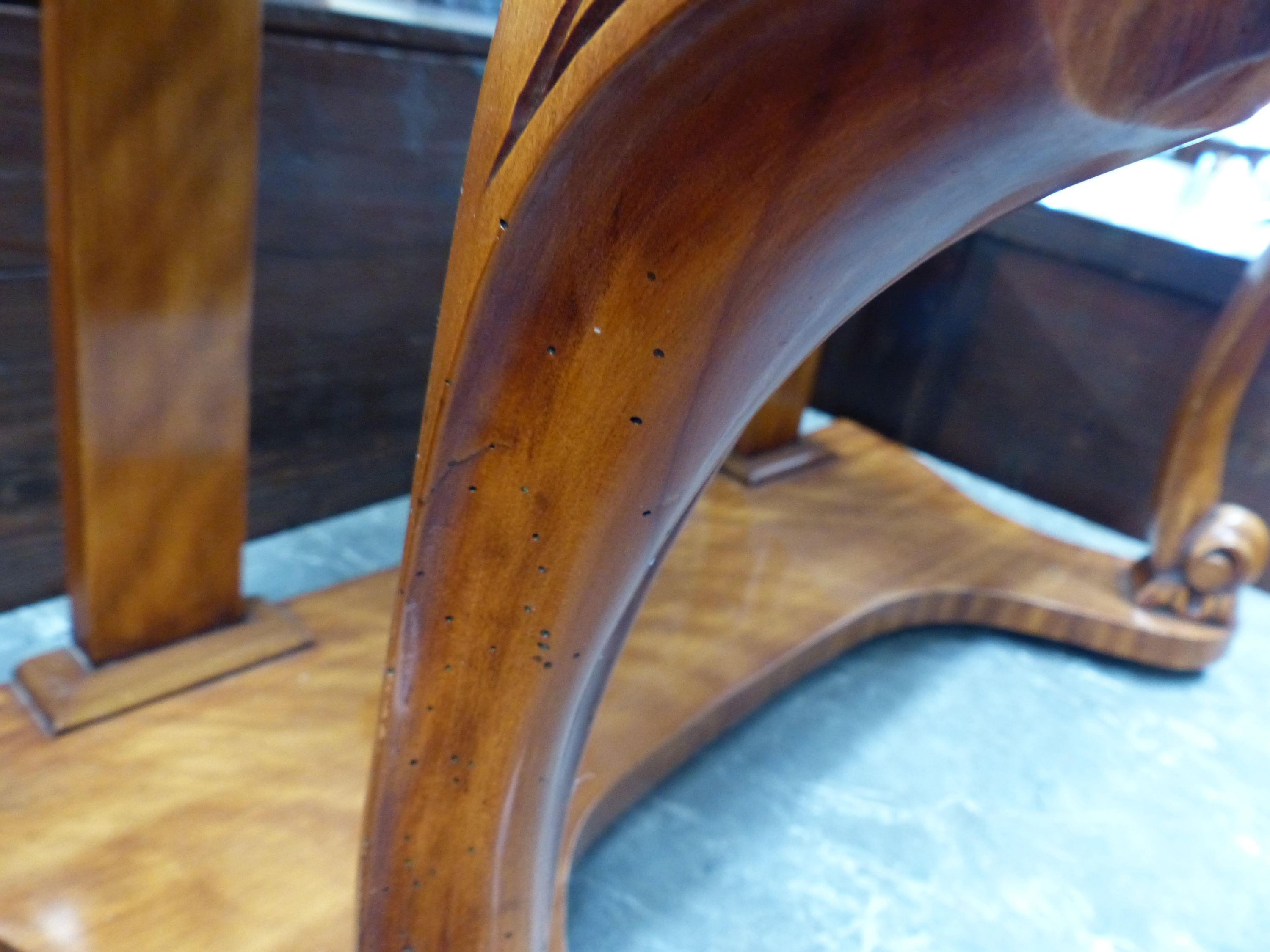 A Victorian satin walnut Duchess dressing table, width 89cm, depth 44cm, height 130cm